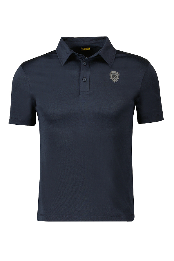 Blauer Polo